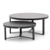 Bellagio Ficarolo Lounge Gartentisch-Set ø 85 cm (h:35 cm)/ø 65 cm (h:30 cm)
