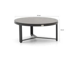 Bellagio Ficarolo Lounge Gartentisch-Set ø 85 cm (h:35 cm)/ø 65 cm (h:30 cm)