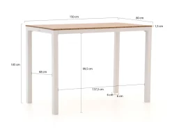 Bellagio Fidenza Bartisch 150x80x105 cm