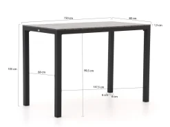 Bellagio Fidenza Bartisch 150x80x105 cm