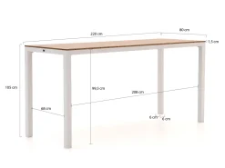 Bellagio Fidenza Bartisch 220x80x105 cm