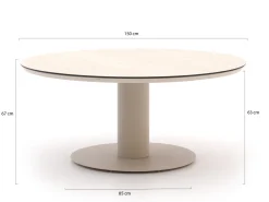 Bellagio La Fonte Low Dining Gartentisch ø 150cm