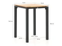 Bellagio Linosa Bartisch 75x75x105cm