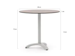 Bellagio Lisio Gartentisch ø 80 cm (h: 73 cm)