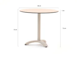 Bellagio Lisio Gartentisch ø 80 cm (H: 73 cm)