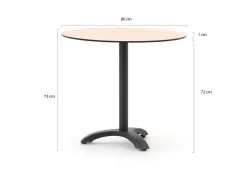 Bellagio Lisio Gartentisch ø 80 cm (H: 73 cm)