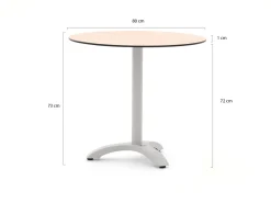 Bellagio Lisio Gartentisch ø 80 cm (H: 73 cm)