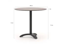 Bellagio Lisio Gartentisch ø 80 cm (h: 73 cm)