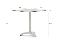 Bellagio Lisio Gartentisch 70x70x73 cm