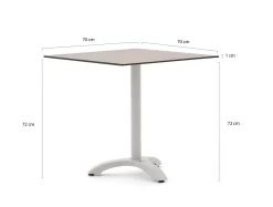 Bellagio Lisio Gartentisch 70x70x73 cm