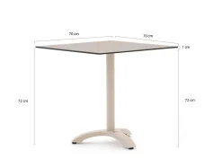 Bellagio Lisio Gartentisch 70x70x73 cm