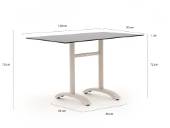Bellagio Lisio Gartentisch 120x70x73 cm