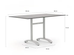 Bellagio Lisio Gartentisch 140x80x73 cm