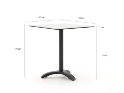 Bellagio Lisio Gartentisch 70x70x73 cm