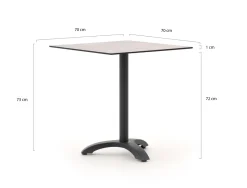 Bellagio Lisio Gartentisch 70x70x73 cm