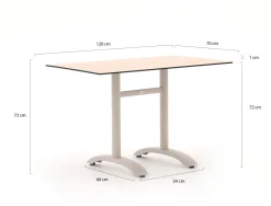 Bellagio Lisio Gartentisch 120x70x73 cm