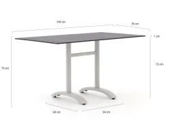 Bellagio Lisio Gartentisch 140x80x73 cm