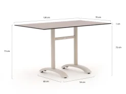 Bellagio Lisio tuintafel 120x70x73cm