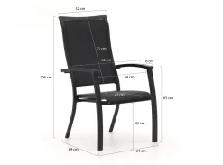 Bellagio Lugo/Fidenza 220 cm Gartenmöbel-Set 7-teilig stapelbar