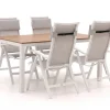 Bellagio Lugo/Fidenza 160 cm Gartenmöbel-Set 5-teilig verstellbar