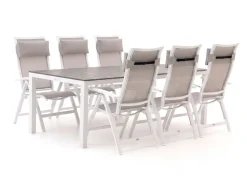 Bellagio Lugo/Fidenza 220 cm Gartenmöbel-Set 7-teilig verstellbar
