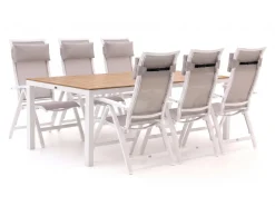 Bellagio Lugo/Fidenza 220 cm Gartenmöbel-Set 7-teilig verstellbar
