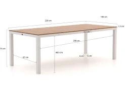Bellagio Lugo/Fidenza 220 cm Gartenmöbel-Set 7-teilig verstellbar