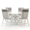 Bellagio Lugo/Lodola ø 130 cm Gartenmöbel-Set 5-teilig verstellbar