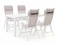 Bellagio Lugo/Menzano 160 cm Gartenmöbel-Set 5-teilig verstellbar