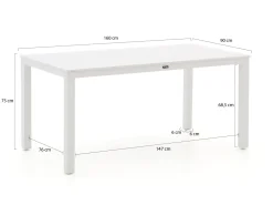 Bellagio Lugo/Menzano 220 cm Gartenmöbel-Set 7-teilig verstellbar