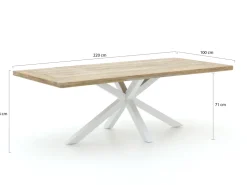 Bellagio Lugo/Montorio 220 cm Gartenmöbel-Set 7-teilig verstellbar
