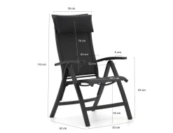 Bellagio Lugo/Sora 90cm dining tuinset 3-delig