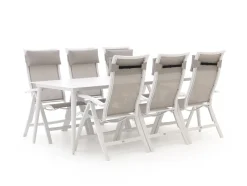 Bellagio Lugo/Sora 220 cm Gartenmöbel-Set 7-teilig verstellbar