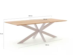 Bellagio Marudo/Furato 220 cm Gartenmöbel-Set 7-Teilig Stapelbar