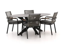 Bellagio Marudo/Furato ellips 200 cm Gartenmöbel-Set 5-teilig stapelbar