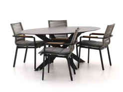 Bellagio Marudo/Furato ellips 200 cm Gartenmöbel-Set 5-teilig stapelbar