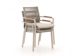 Bellagio Marudo/Induno Deens Ovaal 180cm dining tuinset 5-delig stapelbaar