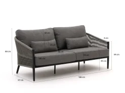 Bellagio Mineo Gartensofa 2,5-Sitzer 192 cm
