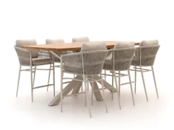 Bellagio Mineo/Induno Dänisch oval 220cm Gartenbar 7-Teilig