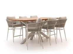Bellagio Mineo/Induno Dänisch oval 220cm Gartenbar 7-Teilig