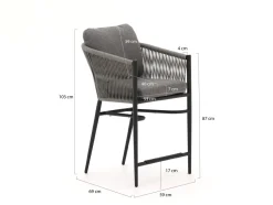 Bellagio Mineo/Induno dänisch oval 220 cm High Dining Gartenmöbel-Set 7-teilig