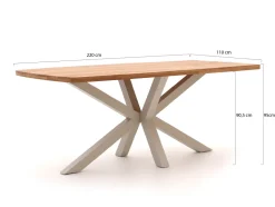 Bellagio Mineo/Induno Dänisch oval 220cm High Dining Gartenmöbel-Set 7-Teilig
