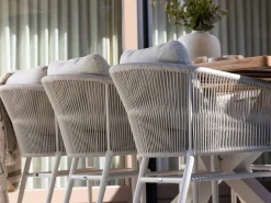 Bellagio Mineo/Induno Dänisch oval 220cm High Dining Gartenmöbel-Set 7-Teilig