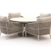 Bellagio Mineo/La Fonte ø150cm Low Dining Gartenmöbel-Set 5-teilig