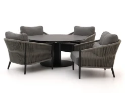 Bellagio Mineo/La Fonte ø150cm Low Dining Gartenmöbel-Set 5-teilig