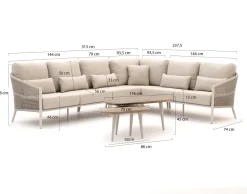 Bellagio Mineo/ROUGH-K Ecklounge-Set 6-teilig