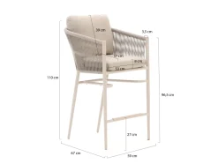 Bellagio Mineo/ROUGH-Y Ellips 240 cm Gartenbar-Set 7-teilig