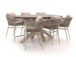 Bellagio Mineo/ROUGH-Y Ellips 240 cm High Dining Gartenmöbel-Set 7-teilig