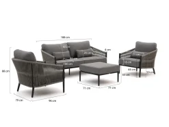 Bellagio Mineo Sessel-Sofa Lounge-Set 4-teilig