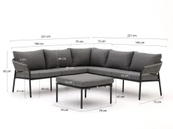 Bellagio Nova Siri Ecklounge-Set 4-teilig